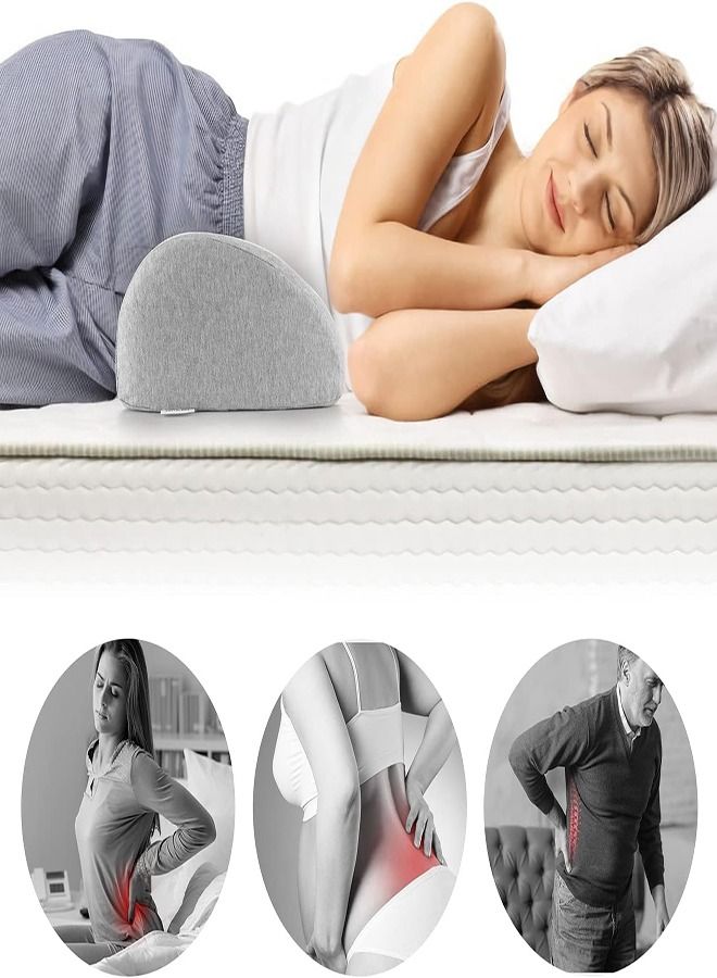 Lower Back Pillow, Lumbar Support Pillow for Bed, Waist Stretch, Relieve Low Back Pain, Lumbar Support Pillow