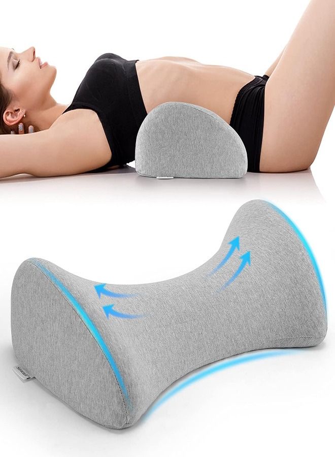 Lower Back Pillow, Lumbar Support Pillow for Bed, Waist Stretch, Relieve Low Back Pain, Lumbar Support Pillow