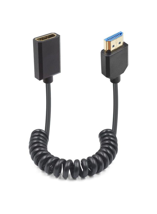 8K Hdmi Coiled Extension Cable 48Gbps Extreme Thin Male To Female Extension Cable Has 8K 60Hz Resolution Backward Compatible For 4K Ultra Hd 1080P 3D (Hdmi2.1) 4Ft 1.2M