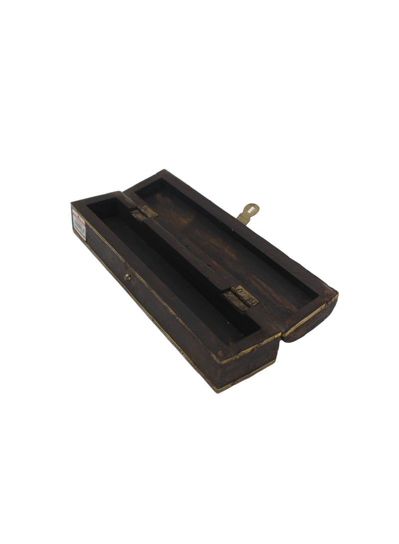 Wooden Incense Box With Brass Work