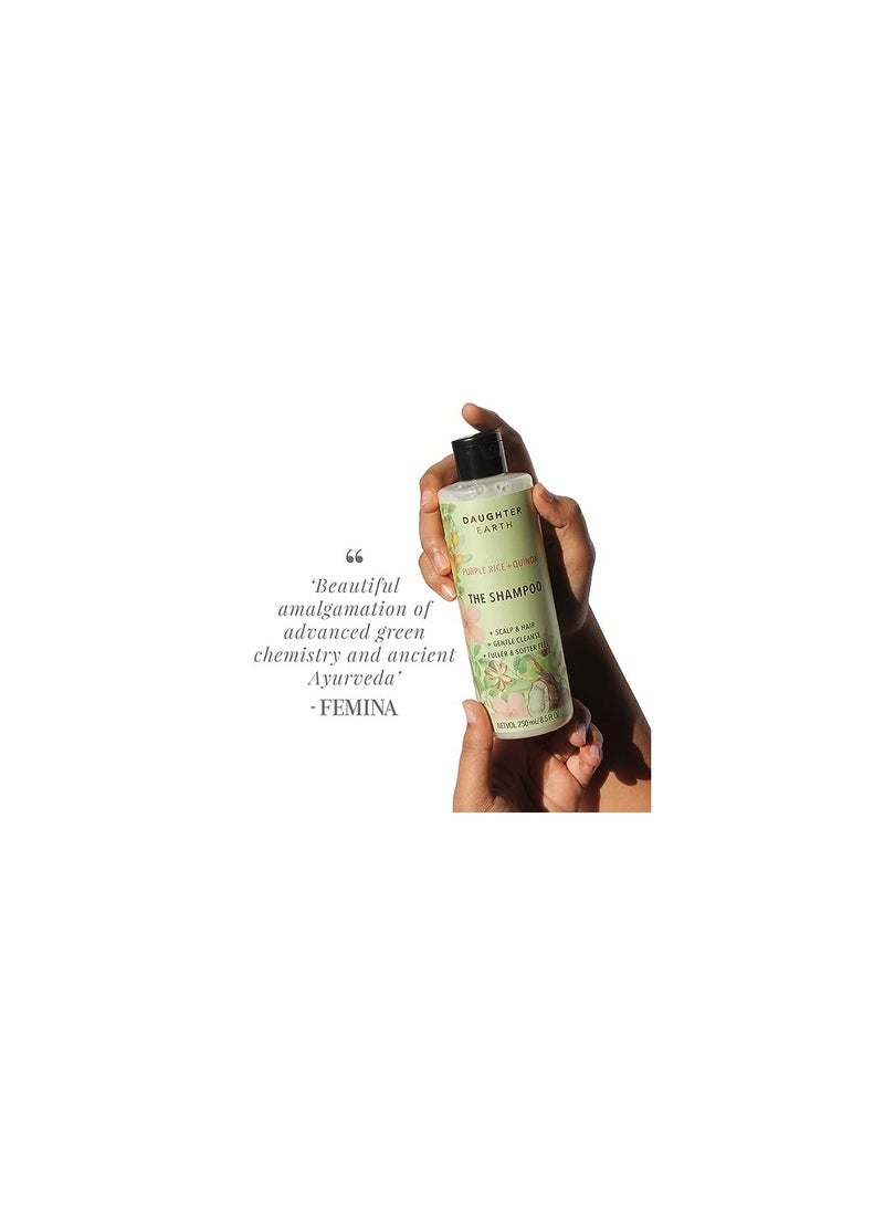 DAUGHTER EARTH The Shampoo With Purple Rice Quinoa For Nourishment Hairfall Rescue With Dandruff Frizzy Hair