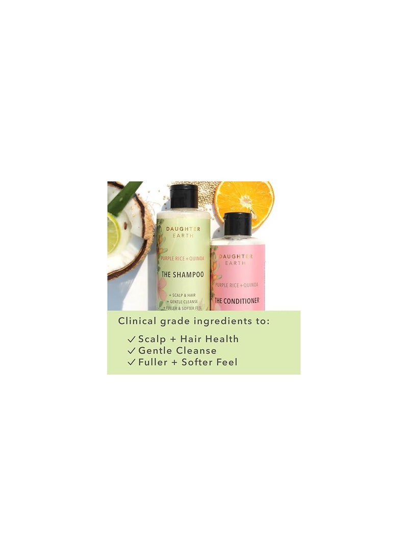 DAUGHTER EARTH The Shampoo With Purple Rice Quinoa For Nourishment Hairfall Rescue With Dandruff Frizzy Hair