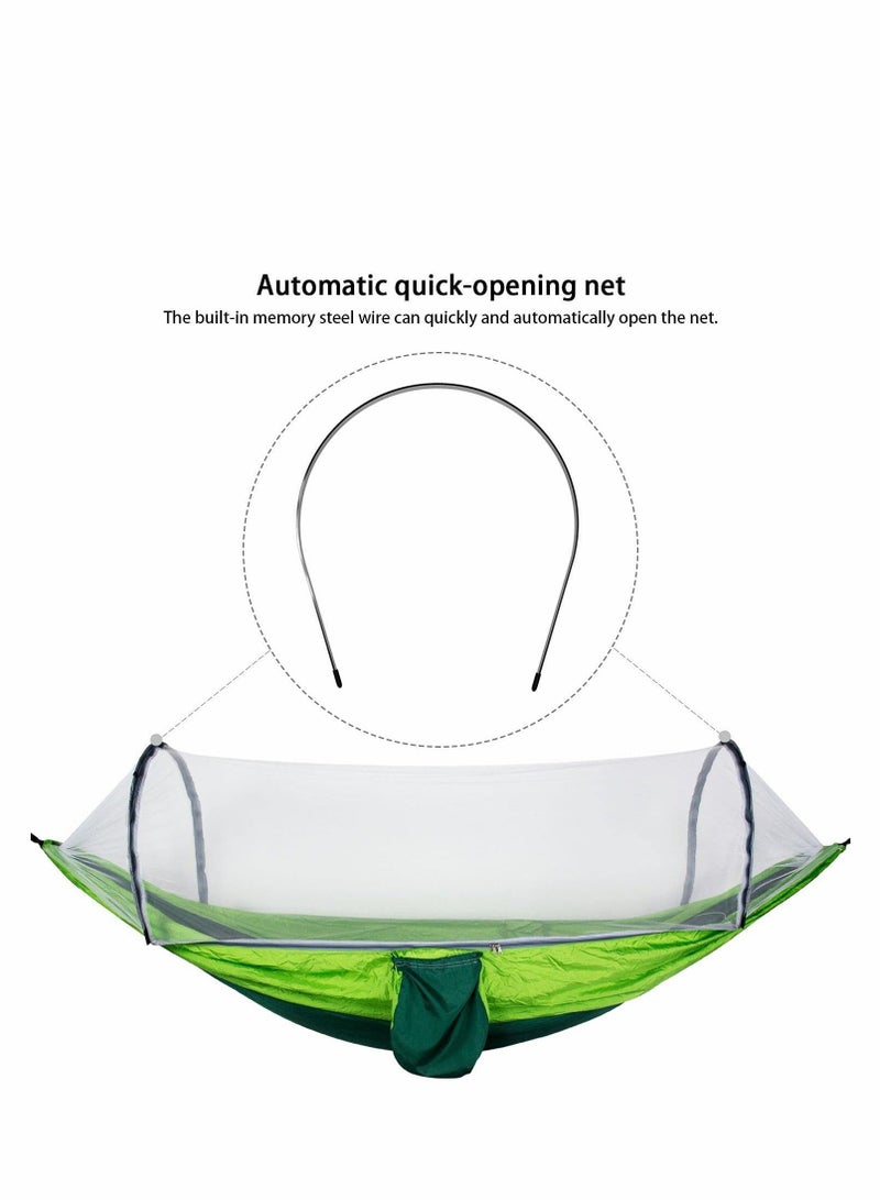Camping Hammock, Portable Outdoor Fully Automatic Quick Open With Mosquito Net, Suitable For Camping, Hiking, Travel, Beach, Backyard