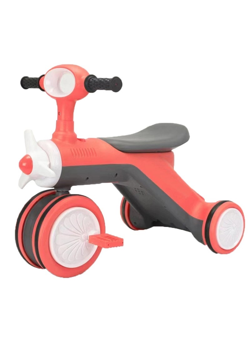 Kids Balancing Ride-On Scooter with Peddals and  Handle Bar - Red