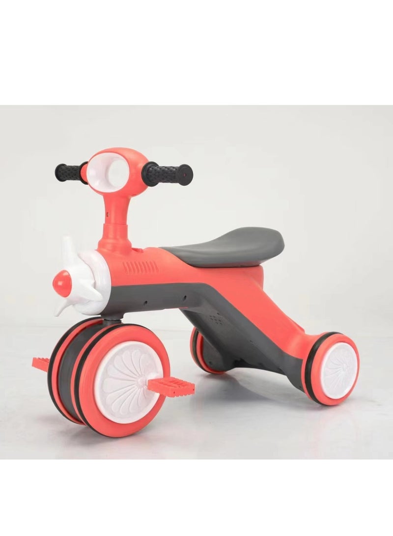 Kids Balancing Ride-On Scooter with Peddals and  Handle Bar - Red