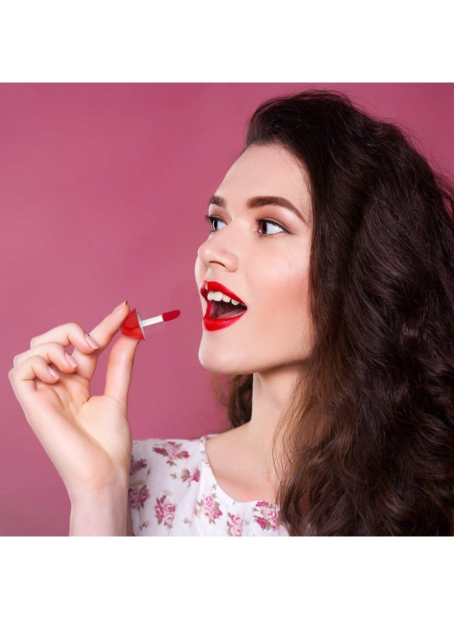 20 Pieces Refillable Lip Gloss Wand Tubes 5Ml Empty Funny Heart Shaped Lip Balm Tube With Brush Tip Applicator Small Lip Glaze Oil Sample Vials Container Holder For Women Girl Diy Cosmetics