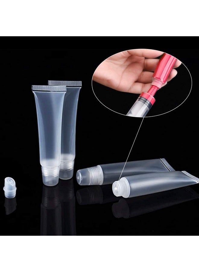 22 Packs Lip Gloss Empty Tubes Containers(10Ml)，Travel Empty Bottle，Refillable Soft Cosmetic Squeeze Tubes For Women &Girls Diy Lip Gloss Cosmetics