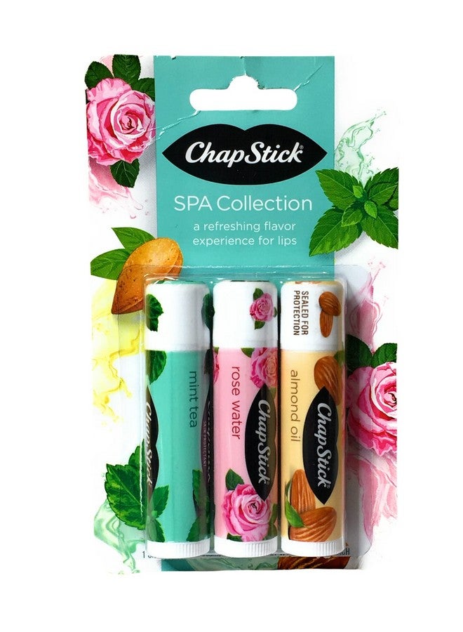 Chap Stick (1) Chapstick Spa Collection Trio (Mint Tea Rose Water And Almond Oil Flavors) 3 Sticks Net Wt .15 Oz (4 G) Each