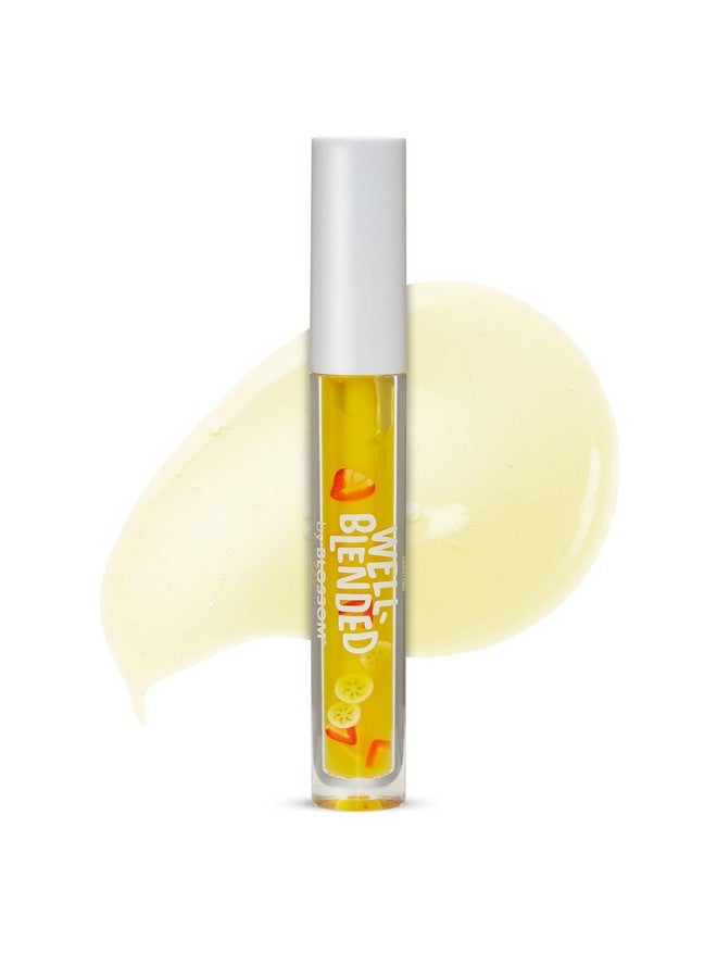 Well Blended Moisturizing Lip Care Fruit Flavored Smoothie Inspired Hydrating Lip Gloss With Wand Applicator 0.10 Fl Oz Bananaberry Bomb