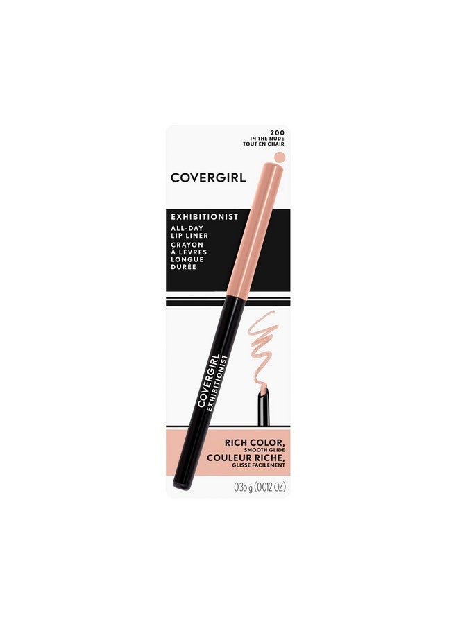 Exhibitionist Lip Liner Lip Pencil Creamy In The Nude 0.012 Fl Oz Lip Crayon Lip Makeup Intense Pigmentation Self Sharpening Pencil Easy Application Instant Definition