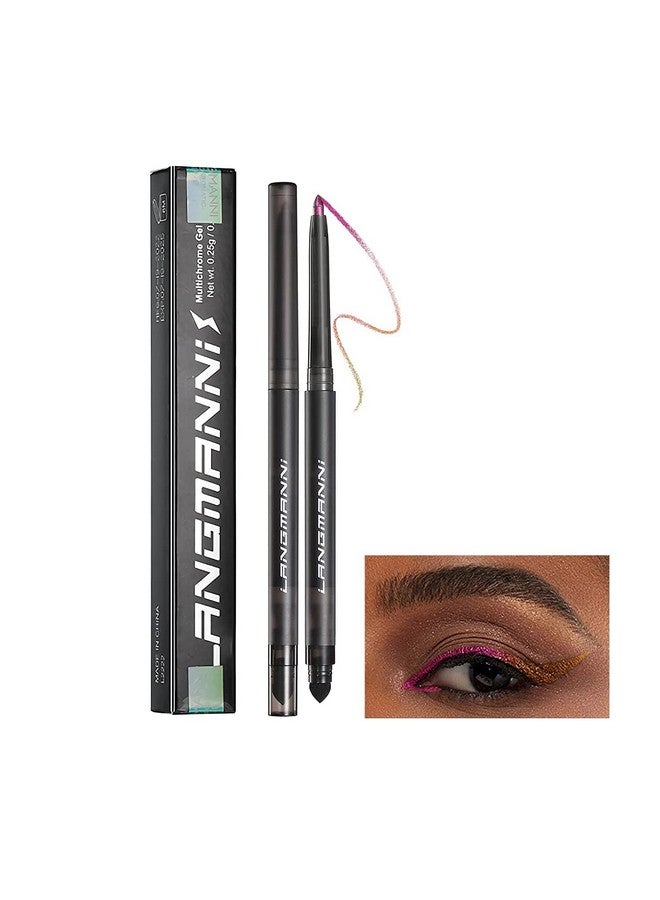 Multi Chameleon Eyeliner Pencil Creamy Retractable Liner Pen Color Shift Eye Liner Long Lasting Waterproof Light Changing Eyeliner Multi Chrome Makeup (Wonder)