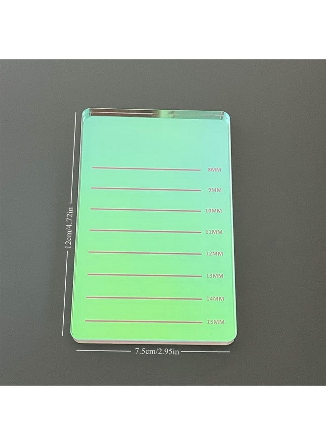 Grafting False Eyelash Acrylic Extension Pallet Eyelash Extension Glue Tweezers Plate Pad Makeup Palette Individual Training Tools (Dazzling 4.72X2.95Inch)