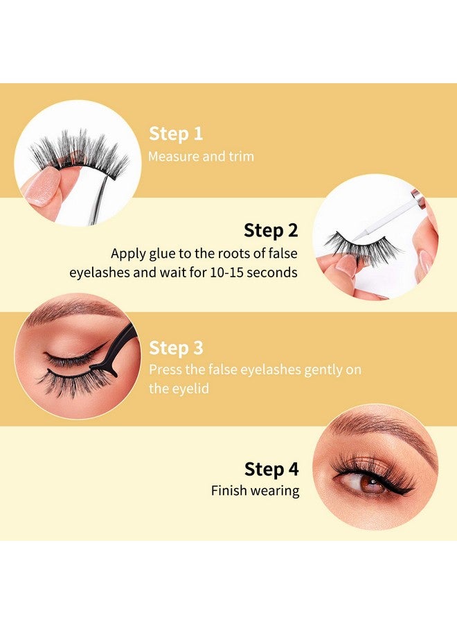 False Eyelashes Fake Lashes 5 Pairs 6D Lashes Mink Eyelashes 5 Styles Mixed Fluffy Lashes Reusable Fake Eyelashes Wispy Mink Lash Natural Look; 008 15Mm 18Mm