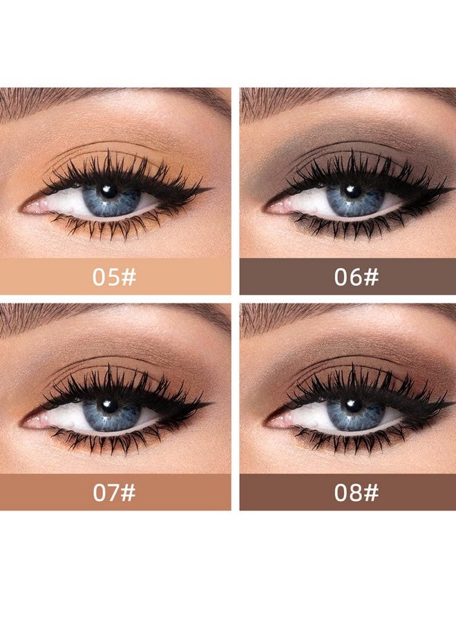 Matte Liquid Eyeshadow 8 Colors Neutral Naked Smooth Creamy Eyeshadow Set Lightweight High Pigmented And Waterproof Long Lasting Matte Eyeshadow (Matte Naked 8Colors Set 1)