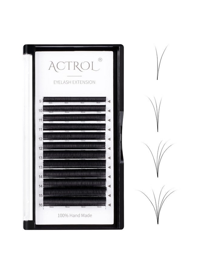 Volume Eyelashes Extension C Curl 0.1Mm 9 16Mm Mixed Easy Fan Lashes Extension Self Fanning Eyelashes Extension Volume Bloom In One Second Easy Fan Eyelashes Extension( C 0.1Mm 9 16Mm Mixed)