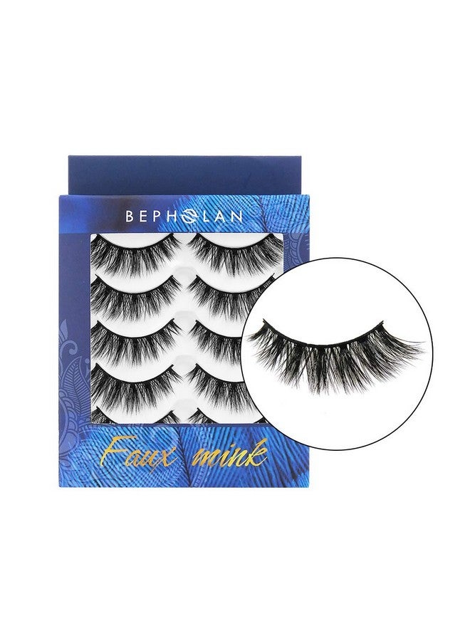 Lashes Natural Look Fake Eyelashes Bepholan False Eyelashes 3D Super Fluffy False Lashes Black Band Wispy Lashes 5 Pack Faux Mink Lashesxmz116