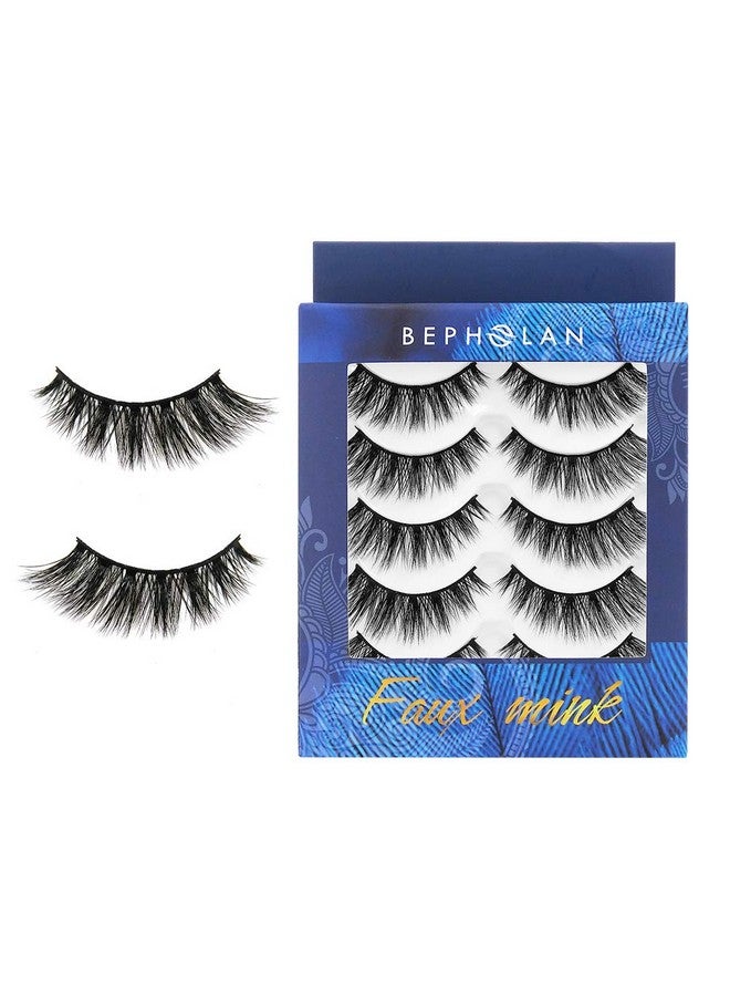 Lashes Natural Look Fake Eyelashes Bepholan False Eyelashes 3D Super Fluffy False Lashes Black Band Wispy Lashes 5 Pack Faux Mink Lashesxmz116