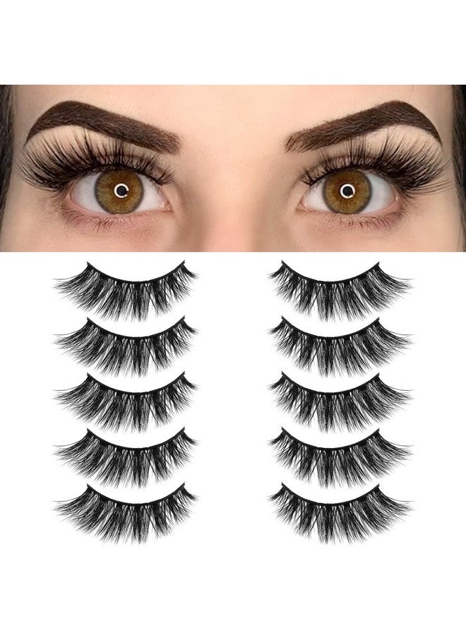 Lashes Natural Look Fake Eyelashes Bepholan False Eyelashes 3D Super Fluffy False Lashes Black Band Wispy Lashes 5 Pack Faux Mink Lashesxmz116