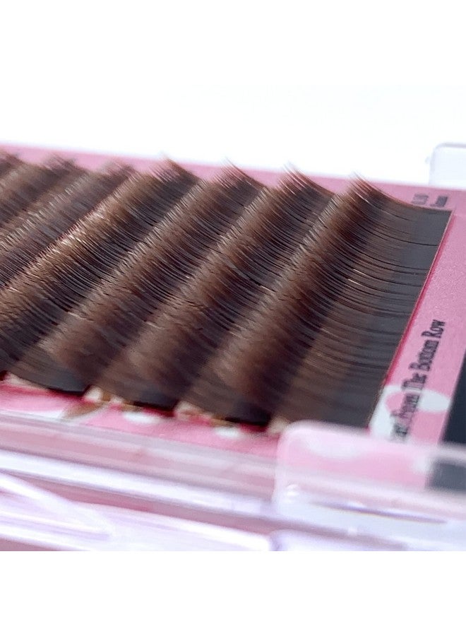 Brown Eyebrow Extensions Matte Individual Eyebrow False Lash Extension Tray Synthetic Mink 0.1Mm Thickness Mixed 5/6/7/8Mm Length Professional Tech (Brown)