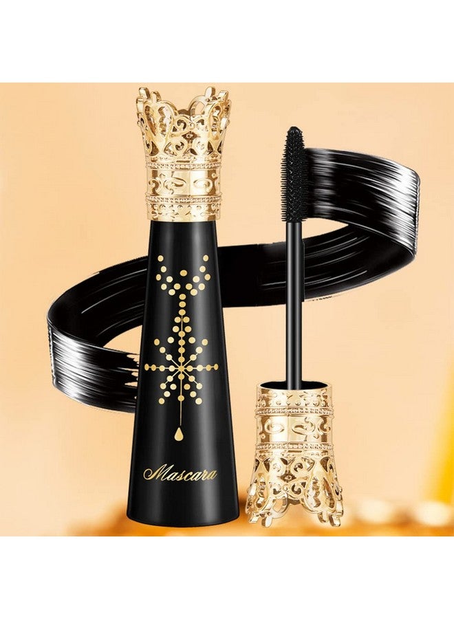 4D Mascara Black Volume And Length Crown Mascara 4D Silk Fiber Lash Mascara Thickening And Lengthening Long Lasting Waterproof & Smudge Proof Liquid Lash Extensions Mascara