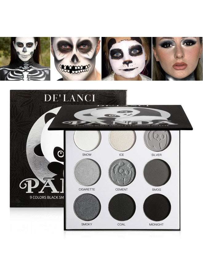 Gray Eyeshadow Palette Black Grey White Silver Blendable Smokey Eye Eyeshadow Palette For Halloween Sfx Clown Skull Goth Makeup Palette Look Long Lasting Dark Eye Shadow Palletpanda