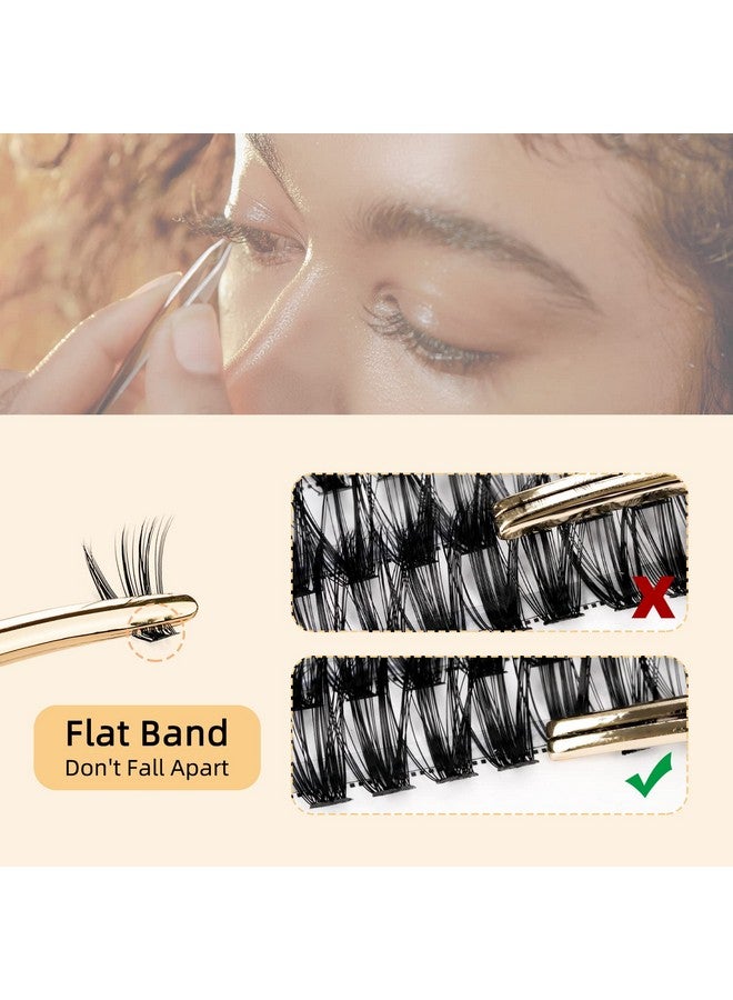 Lash Clusters 240Pcs Individual Lashes 40D+50D D Curl Mix8 14Mm Lash Extensions Clusters Lashes Soft&Natural False Eyelashes Individual Diy Lash Extension At Home(40D+50D D Mix 8 14)