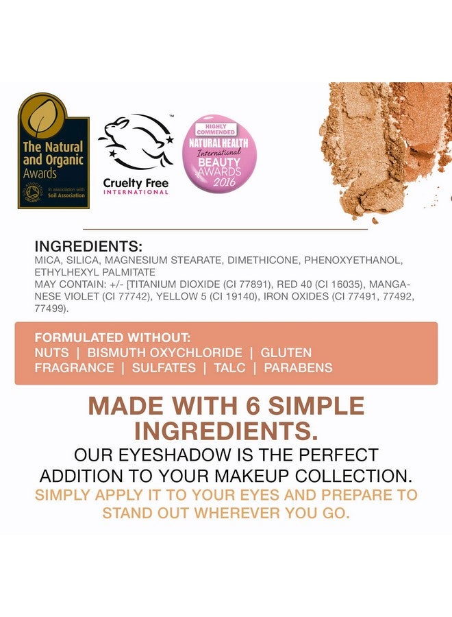 Natural Matte Eyeshadow Makeup Palette ; Highly Pigmented Long Lasting And Blendable ; 4 Matte Shades ; Hypoallergenic And Paraben Free ; Cruelty Free