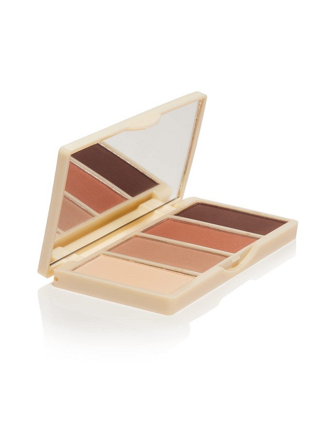 Natural Matte Eyeshadow Makeup Palette ; Highly Pigmented Long Lasting And Blendable ; 4 Matte Shades ; Hypoallergenic And Paraben Free ; Cruelty Free