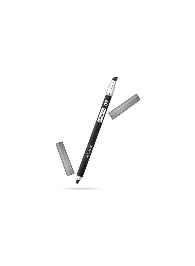 Milano Multiplay Triple Purpose Eye Pencil For Three Purposes To Perfectly Line The Eyes To Make Them Look Intense For Perfectly Blendable Pure Color Smooth Texture 09 Black 0.04 Oz