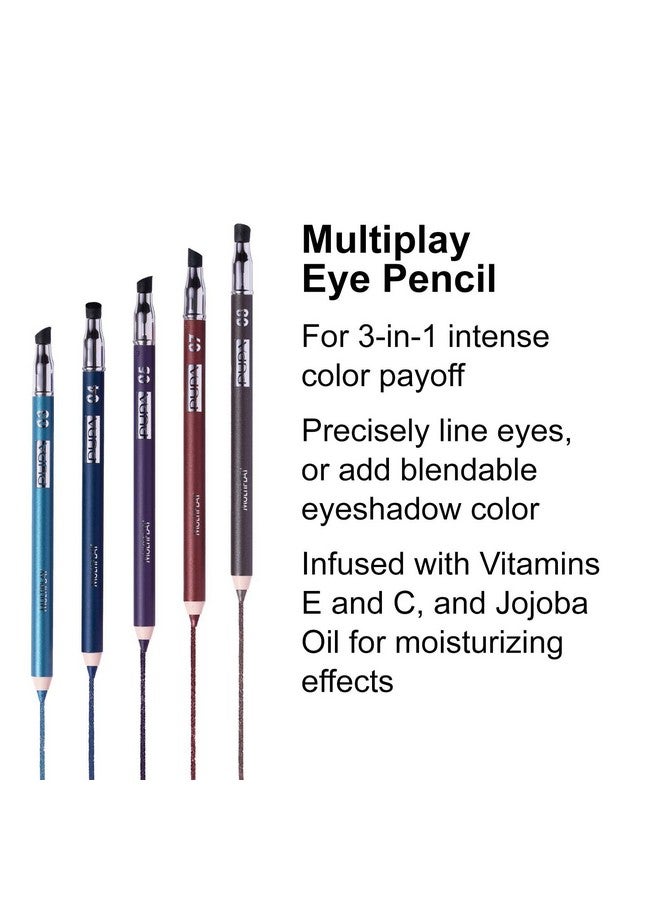 Milano Multiplay Triple Purpose Eye Pencil For Three Purposes To Perfectly Line The Eyes To Make Them Look Intense For Perfectly Blendable Pure Color Smooth Texture 09 Black 0.04 Oz