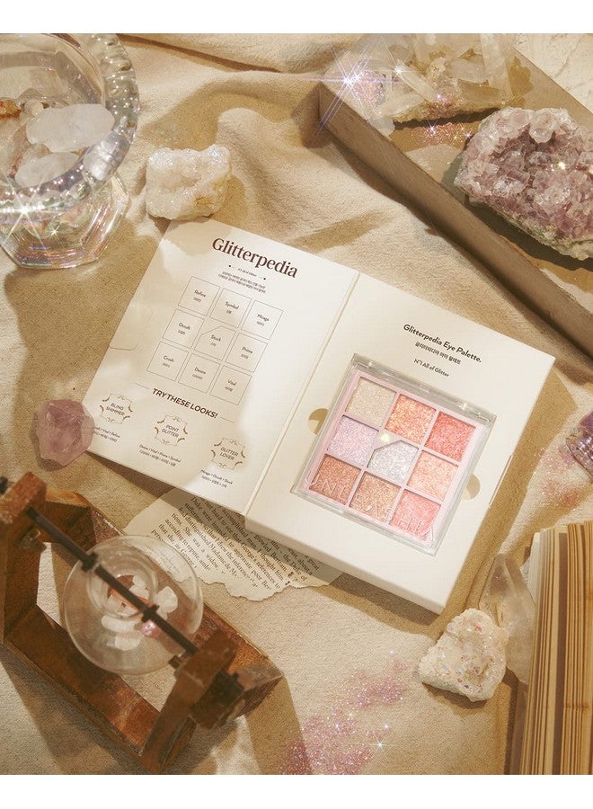 Glitterpedia Eye Shadow Palette;Point Makeup Vegan;Korean Cosmetics;Daily;Matte;Glitter;Shimmer;Pearl;Daily;Party;Sparkling… (No.1 All Of Glitter)