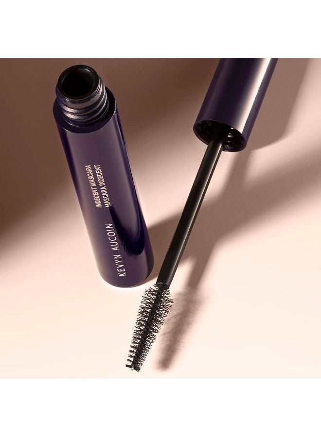 Indecent Mascara Black: Thin Cone Shaped Brush. Creamy Lash Condition Formula. Dramatic And Natural Look. Long Wear. Clump & Flake Free. Pro Makeup Artist Go To For Defined Fuller Lashes