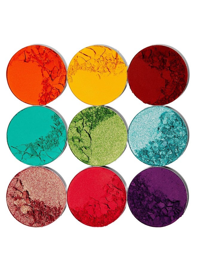 Greens Purple Red Brown Yellow Eyeshadow Palette Professional Eye Makeup Pigmented Eyeshadow Palette Makeup Palette For Eye Color & Shine Pressed Eyeshadow Cosmetics Shades Of 9