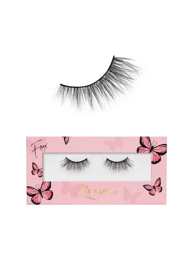 Butterfl'Eyes Fantasy Faux Mink Lashes ; Half Lashes Natural Look & Feel ; False Eyelashes Light & Comfortable ; Reusable Eyelashes 20X ; No Trimming + Easy To Apply ; Flare Style ; 13Mm