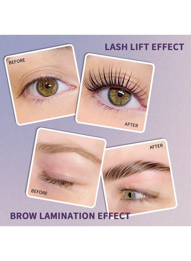 Lash Lift And Brow Lamination Kit 2 In 1 Eyelash Lifting & Eyebrow Perm Kit Salon Quality Curling Safe Disposable Sterile Pouch Packaging For 2 Months Effective Result?62 Pcs?