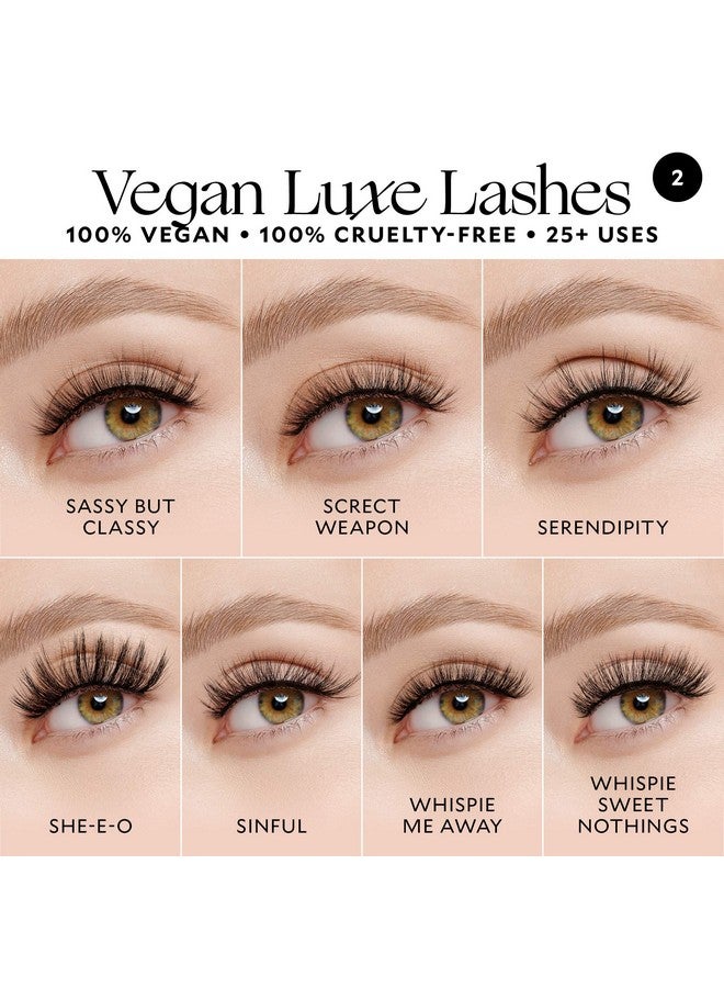 Velour Vegan Luxe Eyelashes Luxurious Natural False Lashes Lightweight Reusable Handmade Fake Lash Extensions Wear Up To 25 Times 100% Vegan Mink Soft And Comfortable All Eye Shapes