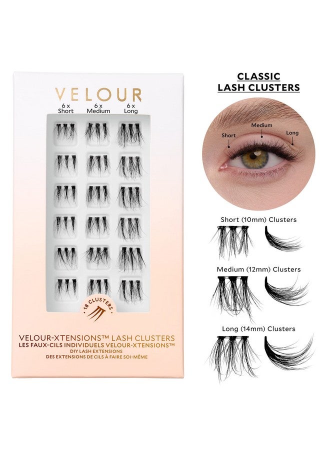 Velour Xtensions Eyelash Refills Classic False Individual Vegan Lash Extensions Lightweight Fluffy Reusable Handmade Lashes Lash Clusters Soft And Comfortable All Eye Shapes