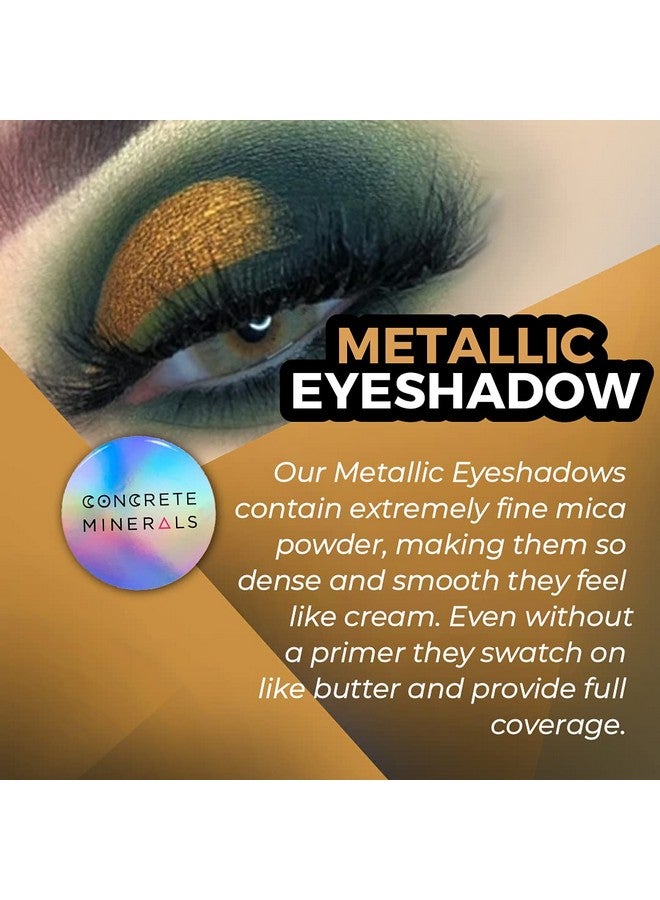 Metallic Eyeshadow Silkysmooth And Highly Pigmented Longer Lasting With No Creasing 100% Vegan And Cruelty Free Handmade In Usa 8 Grams Loose Mineral Powder (Jinxed)