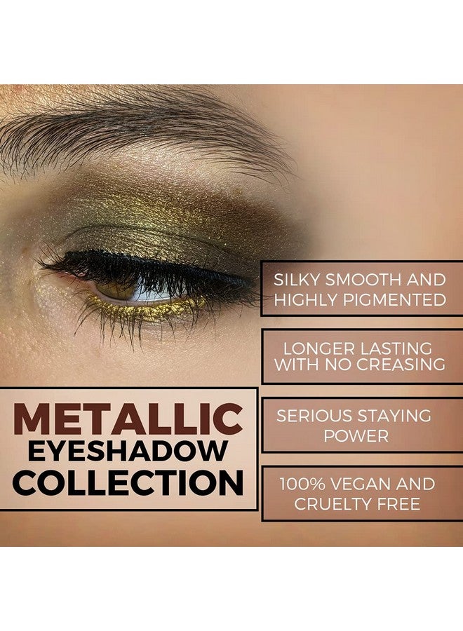 Metallic Eyeshadow Silkysmooth And Highly Pigmented Longer Lasting With No Creasing 100% Vegan And Cruelty Free Handmade In Usa 8 Grams Loose Mineral Powder (Jinxed)