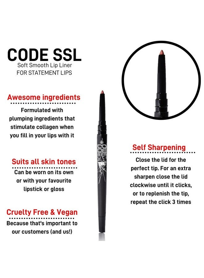 Lip Liner 3 In 1 Lipliner Lipstick Lip Plumper Lip Liner Sharpener Built In Nude Lip Liner Vegan Cruelty Free Lipliner Make Up Code Beautiful Ssl Soft Smooth Lip Liner