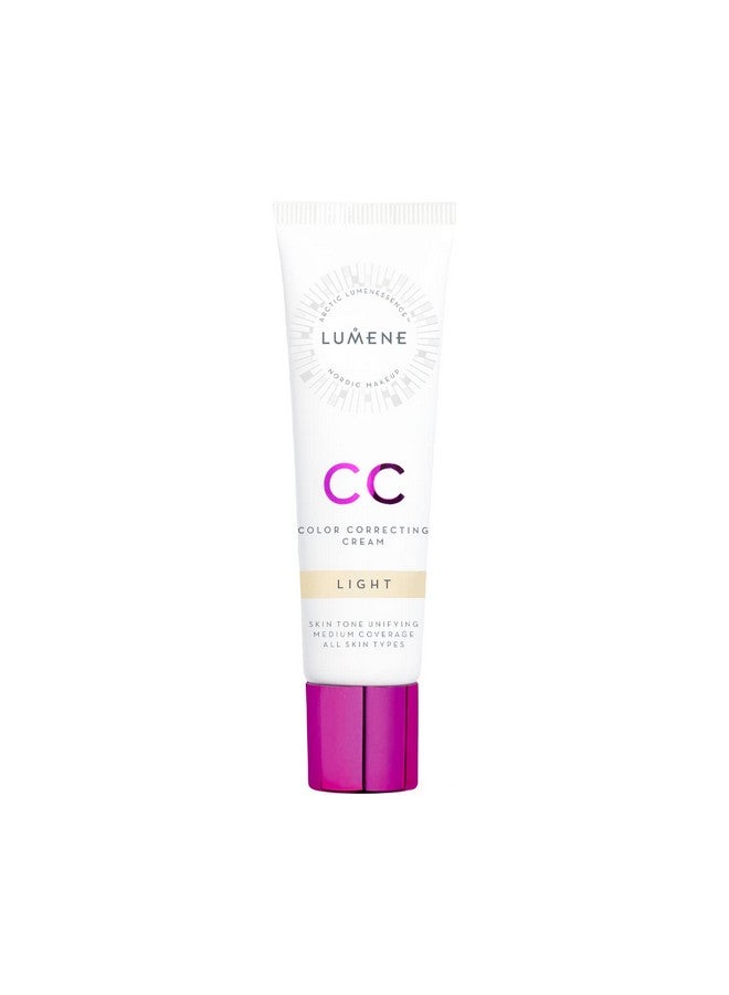 Color Correcting Cc Cream Medium Coverage Lightweight Foundation Redness Reducing Cc Cream Foundation For Even Skin Tone + Naturally Glowing Skin Light (1 Fl Oz)