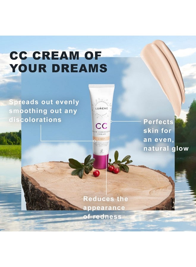 Color Correcting Cc Cream Medium Coverage Lightweight Foundation Redness Reducing Cc Cream Foundation For Even Skin Tone + Naturally Glowing Skin Light (1 Fl Oz)