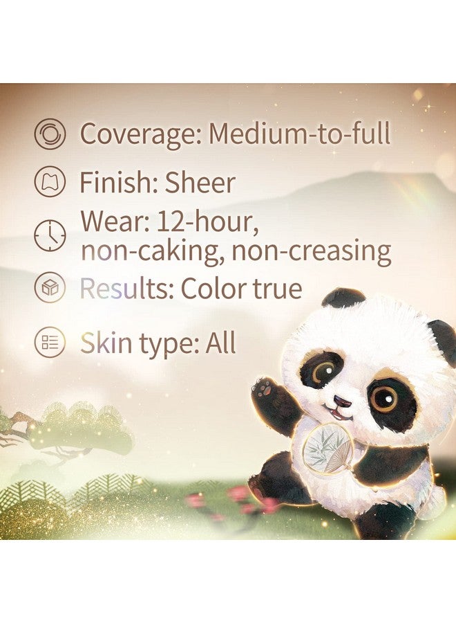 Panda Land Full Coverage Cushion Fondation Breathable Hydrating Nourishing Poreless Face Makeup Save For Sensitive Skinsheer Finish (C03 Medium Beige)