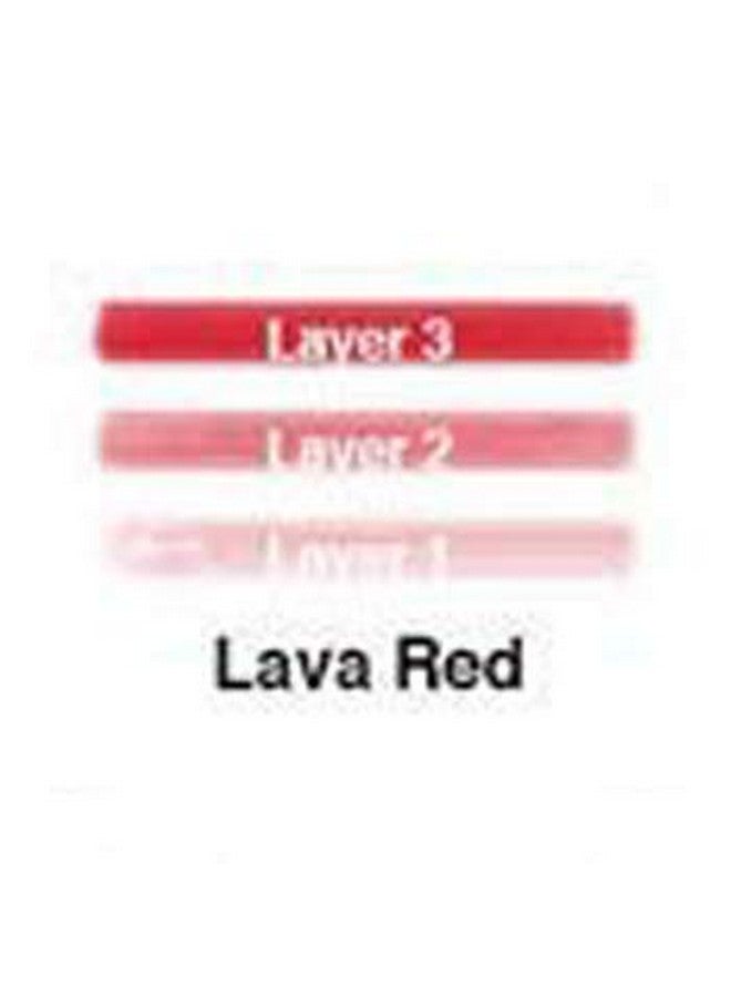 Liquid Lip Color Lipstick Lava Red (Red) ; Natural & Organic Makeup For Women International ; 100% Organic Kosher & Vegan