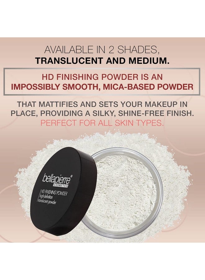 Hd Finishing Powder ; Translucent Setting Powder ; Poreless Shine Free Matte Finish ; Lightweight Gentle Formula ; Non Toxic & Paraben Free ; Cruelty Free Mineral Makeup