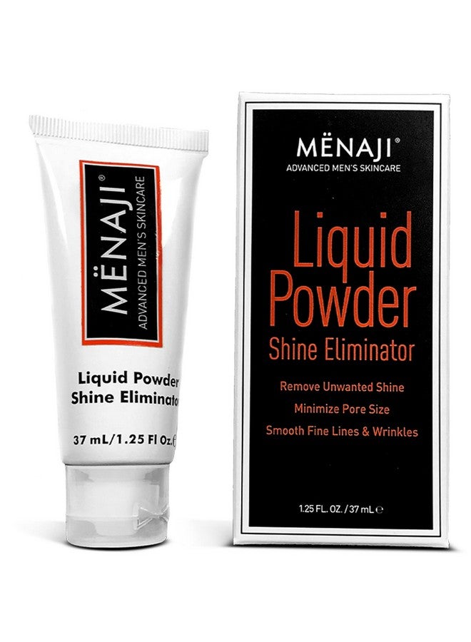 Mënaji Liquid Powder Shine Eliminator ; Anti Shine Powder For Men ; Facial Oil Eliminator ; Smooths Fine Lines & Wrinkles ; 100% Transparent Anti Shine Liquid Powder ; 1.25 Fl Oz