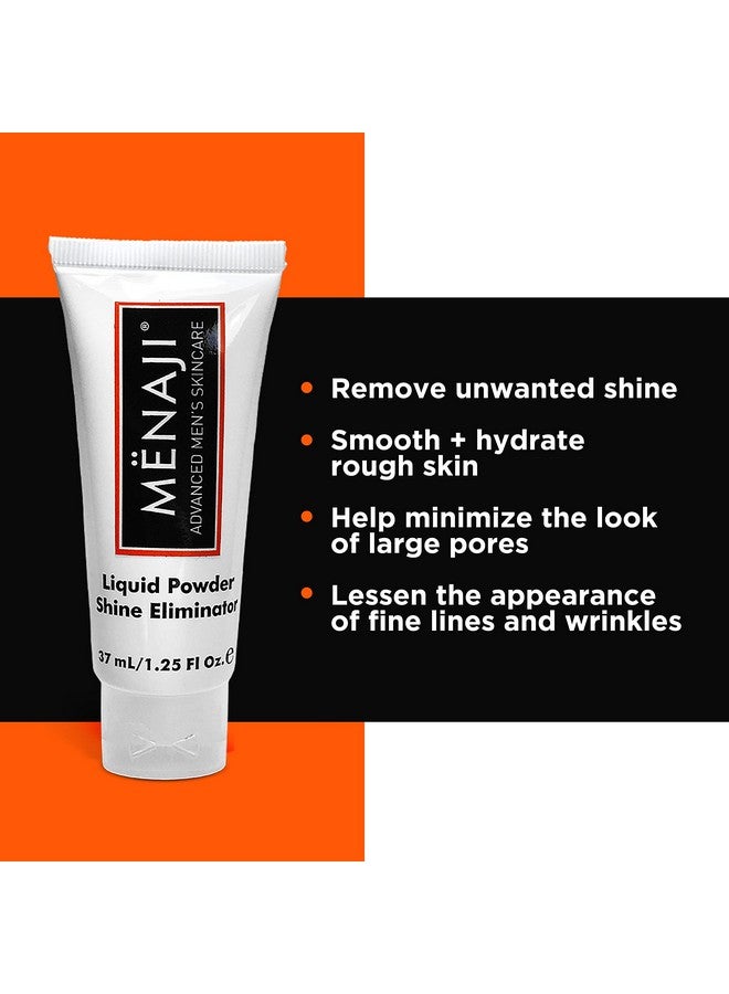 Mënaji Liquid Powder Shine Eliminator ; Anti Shine Powder For Men ; Facial Oil Eliminator ; Smooths Fine Lines & Wrinkles ; 100% Transparent Anti Shine Liquid Powder ; 1.25 Fl Oz