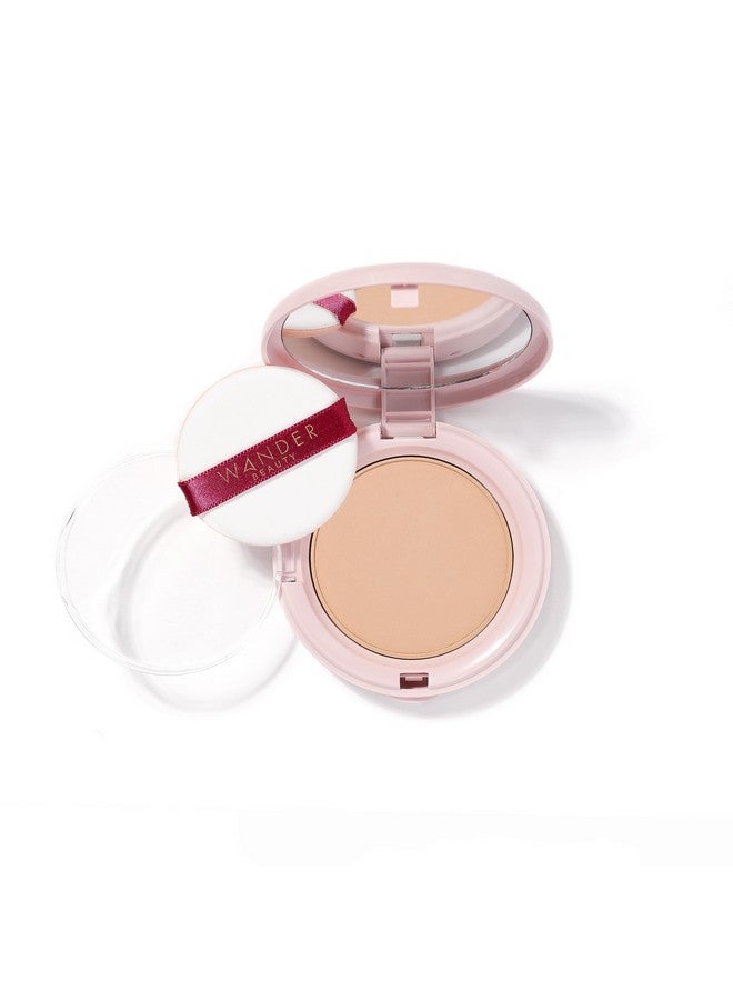 Wanderlust Powder Foundation Medium Blurs And Evens Skin Tone Perfects And Hydrates With Hyaluronic Acid Aloe Honeysuckle & Vitamin E Lightweight Buildable Coverage
