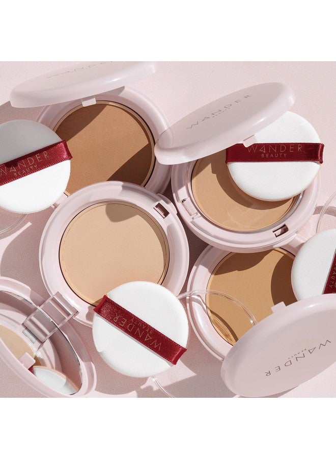 Wanderlust Powder Foundation Golden Medium Blurs And Evens Skin Tone Perfects & Hydrates With Hyaluronic Acid Aloe Honeysuckle & Vitamin E Lightweight Buildable Coverage