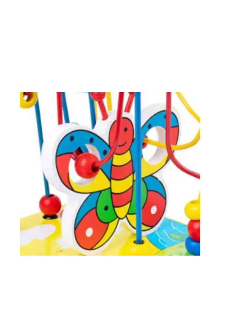 Multifunctional Bead Winding Pull Along Toy - Butterfly